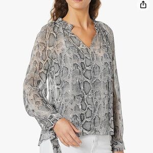 Rebecca Taylor Women’s Long Sleeve Snake Clip Top